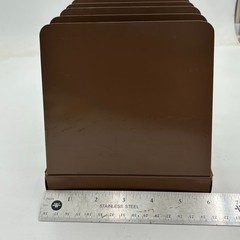 VTG Lit-Ning Metal File Desk Organizer 6 Vertical Slot Metal MCM Office Decor