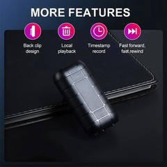 64GB Portable Voice Activated Recorder for Lectures & Meetings, Audio Recording
