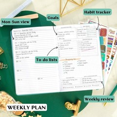 Legend Planner Weekly & Monthly Life Planner A5 (Turquoise)