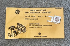 GE TGL20 Add-on Lug Kit For Equipment Ground