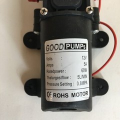 DC 12V Diaphragm Pump 60W 5 L/Min 0.8 MPA Self Priming Good Pumps Rohs Motor