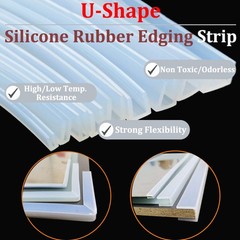 U-Shaped Silicone Rubber High Temperature Edging Trim Seal Strip Slot: 1mm -12mm