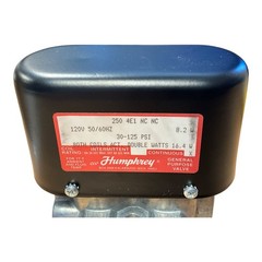 Humphrey 250-4E1 NC/NC Pneumatic Solenoid Valve 120VAC 30-125 PSI 1/4” NPT