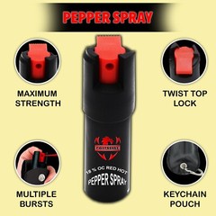 Mini Stun Gun and Pepper Spray for Self Defense -Extremely Powerful Pink