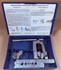 Partial Vintage Imperial Eastman Tubing Flaring & Swagging Tool Kit Case USA 45°