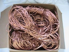 25 LBS. 11.2 OZ CLEAN STRIPPED STRANDED COPPER WIRE BARE SHINY BRIGHT MELT