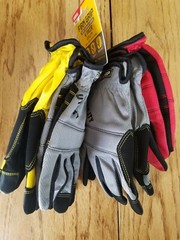 4 Pairs LARGE WORKING GLOVES Firm Grip Utility multi-color NEW washable tough