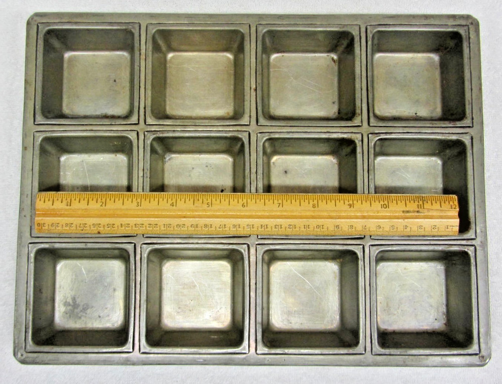 BAKING PAN Commercial Grade Full Size Sheet 12 Pocket Heavy-Duty ~13.5″ x 10.25″