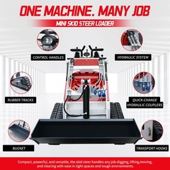Upgrade Mini Skid Steer Loader 13.5HP Tracked Loader B&S Engine Pick Up USA 2026