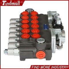 11 GPM Hydraulic Backhoe Directional Control Valve w/ 2 Joysticks,6 Spool