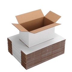 25 Packs Small Shipping Boxes 7x4x4 Inches, White Corrugated Cardboard Box fo…