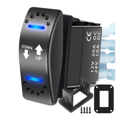 Compact DPDT Rocker Switch with Built-in LED and Easy Installation Adaptors
