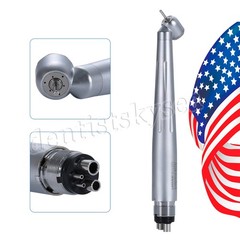Dental Surgical 45° High Speed Handpiece Push Button Single Water Spray 4HOLE
