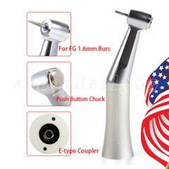 Dental Low Speed Handpiece Contra Angle Push Button Fit FG 1.6mm Diamond Bur FAG