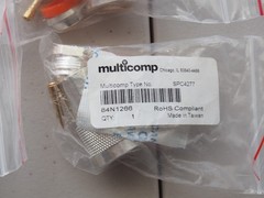 4 New MULTICOMP SPC4277 RF Coaxial Connector N Type Straight Plug Solder 50 Ohm
