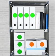 Royal Green Dot Stickers 3 Inch (7.5cm) 75mm Large Round Color-Coding Labels