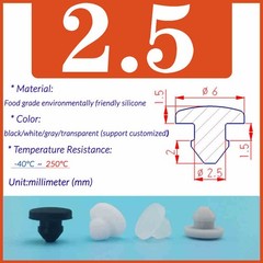 Black Snap-On Hole Plug Silicone Rubber Blanking Seal Bung Pipe Tube 2.5mm-61mm