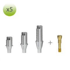 x 5 CAD/CAM Ti-base ZrGEN Abutment MegaGen BlueDiamond NC compatible