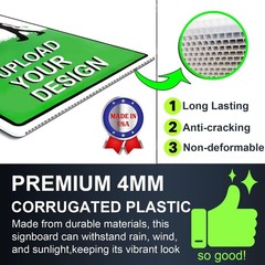 Custom Yard Signs | 2-Sided, Available in 12″ X 9″, 18″x12″, 24″x18″, 36″x24″