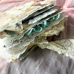 Handmade Shabby Chic Layered Junk Journal – Romantic Floral Scrapbook Diary Book