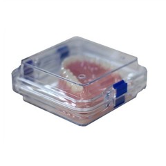 10x Denture False Inlay Teeth Membrane Case Hinged Display Jewelry Box 10x10x4cm
