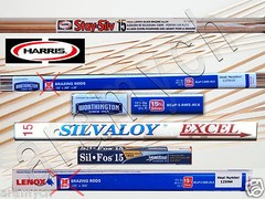 15% Silver Brazing Rods 3 RODS Sil-Fos, Worthington, Harris Stay-Silv, Lenox ..