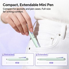 Pens Medium Point: Morph 0.7mm Black Ink Mini to Full Size Soft Grip Portable…