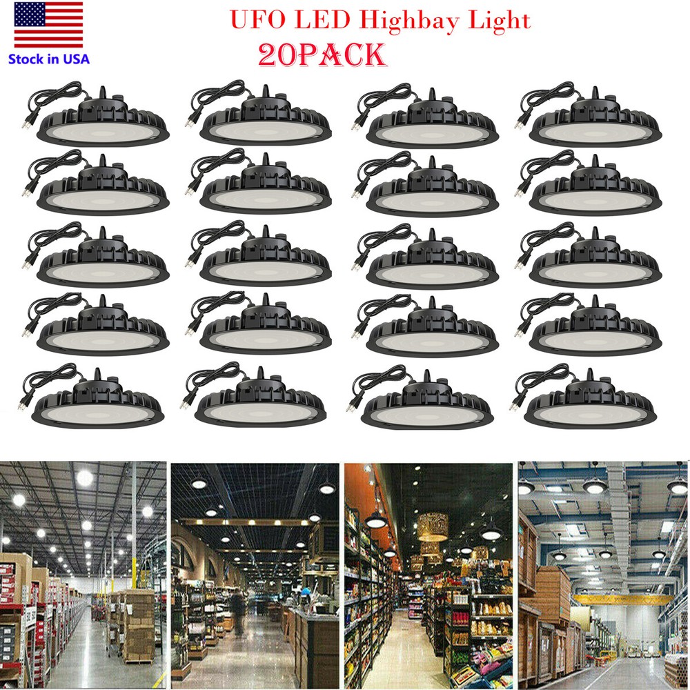 200W UFO LED High Bay Light Gym Factory Warehouse Industrial led Lighting 20PCS