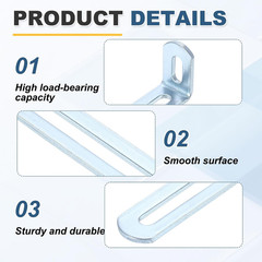 10 Pcs Adjustable Right Angle Brackets, Slotted L-Shape Corner Bracket