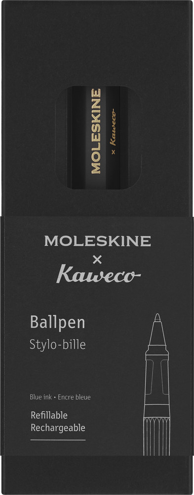 Moleskine x Kaweco Ballpen Refillable Pen in ABS plastic for Writers, Note-taker