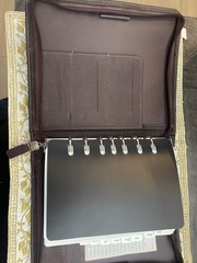 Franklin Covey Zip Planner 7 Ring Dark Brown Leather Binder