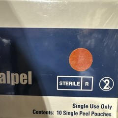STERILE DISPOSABLE SCALPELS #10 – 10/BOX, SINGLE USE, 2024-04EXPIRATION.