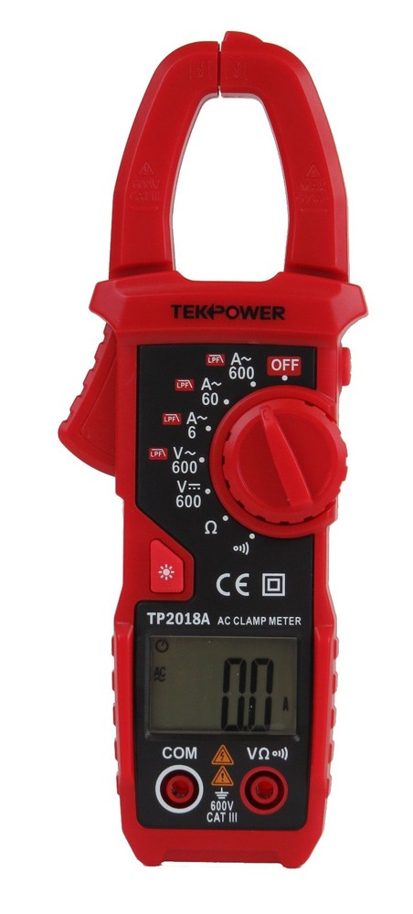 TekPower TP2018A AC/DC Voltage AC 600A Resistance Clamp Meter Multimeter Tester