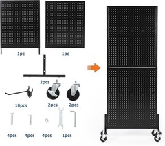 2X5Ft Standing Pegboard Display Peg Board Display Rack Pegboards Display Stand