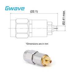 SMA Male to GPPO (Mini-SMP) Female Adapter, DC – 18GHz