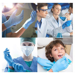 Basic Medical Synmax Vinyl Exam Gloves – Latex-Free & Powder-Free – Large, Bmpf-