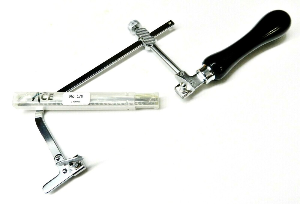 Jewelers Saw Frame & 144 Saw Blades # 0 Jewelry Making Set 3″ Sawframe & 1/0 Grs