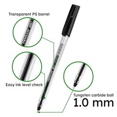 PENSAN Black Ballpoint Pens,1.0 mm Medium Point, 50 Count (Pack of 1),
