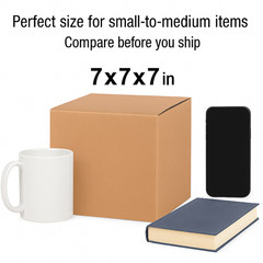 100 7x7x7 Cardboard Paper Boxes Mailing Packing Shipping Box Corrugated Carton