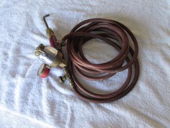 Vintage TurboTorch Acetylene Torch kit w/ Prest-O-Lite Gauge