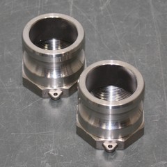 (2) USA Sealing Cam and Groove Fitting BULK-CGF-6, 2″ Type A, 316 SS, A-2, Hose