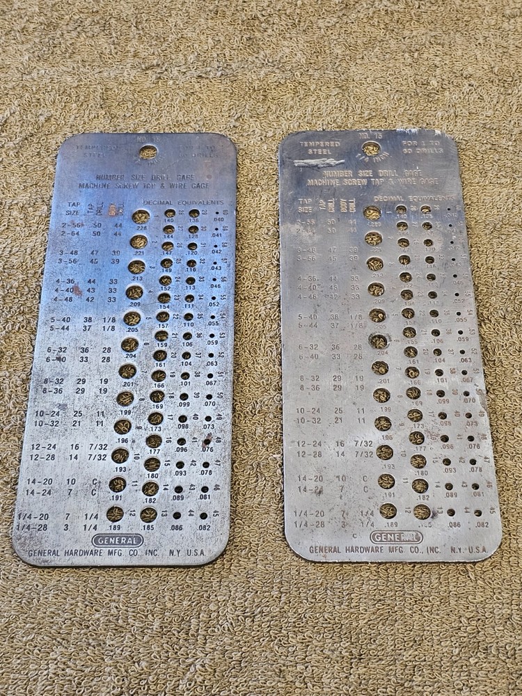 2 General No 15 Number Size Twist Drill Bit Fraction Gage Plate Machine Screw