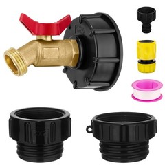 IBC Tote Garden Hose Adapter for 275–330 Gallon Tanks, Solid Brass IBC Tan