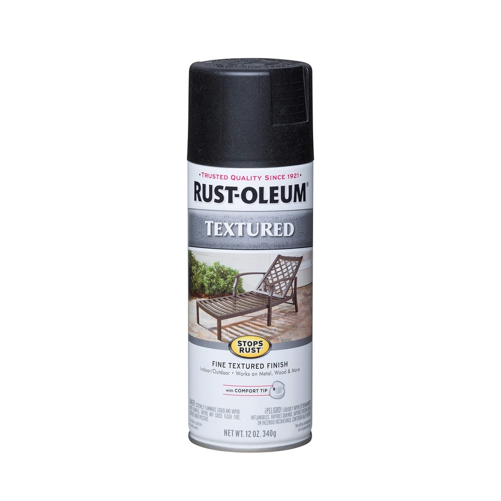 Rust-Oleum 7220830 Stops Rust Textured Spray 12 Ounce (Pack of 1), Black