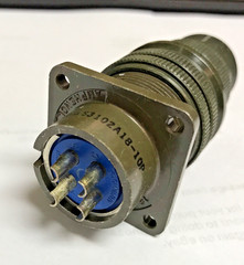 Amphenol MS3106A18-10S 4-Pin Female Connector and MS3102A18-10P 4-Pin Male Plug