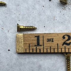2 Pounds Of Brass Screws 3/4”x#8 Nos
