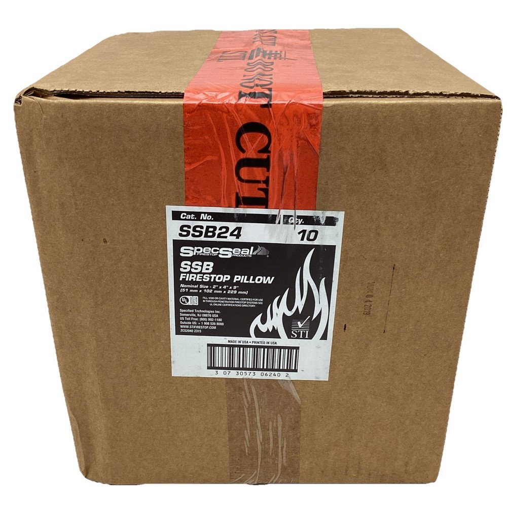 Box Of 10 ) SpecSeal STI #SSB26 Expandable FireStop Pillow 2″x 6″x9″