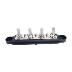 Red & Black 5/16″ 4 Stud Power Distribution Busbar Bus Bar With Cover Fast Ship