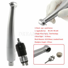 Standard head Dental High Speed Handpiece Turbine with Quick Coupling 4 Hole