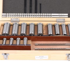 Keyway Broach Kit 22 Pcs Keyway Broach Set Collared Bushing Shim Set Fitted Box